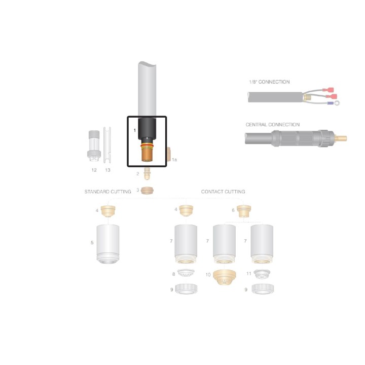 Corpo torcia macchina per torce MP150 MCP160 - CEBORA®