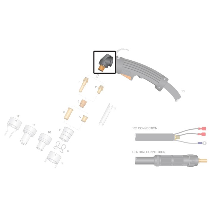 Corpo torcia per torce al plasma P36 P52 P70 CEBORA®