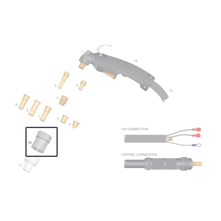 Portaugello esterno per torce al plasma P50 P35 HF CEBORA (10pz)