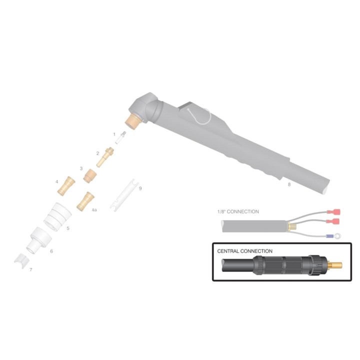 Torcia completa Cebora® 90 terminale centralizzato saldatura PLASMA