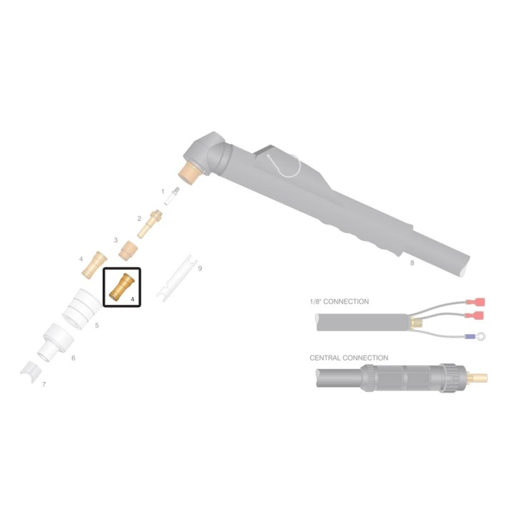 Ugello rame long life Ø1,0 mm 20-50A per torce al plasma CEBORA® (10pz)