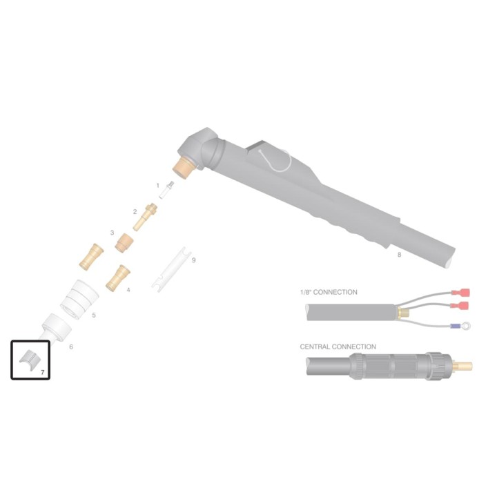 Distanziale taglio contatto manuale per torce al plasma CEBORA® serie P CP (10pz)
