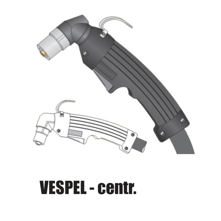 Torcia completa Cebora P50 in VESPEL® attacco centralizzato taglio al plasma