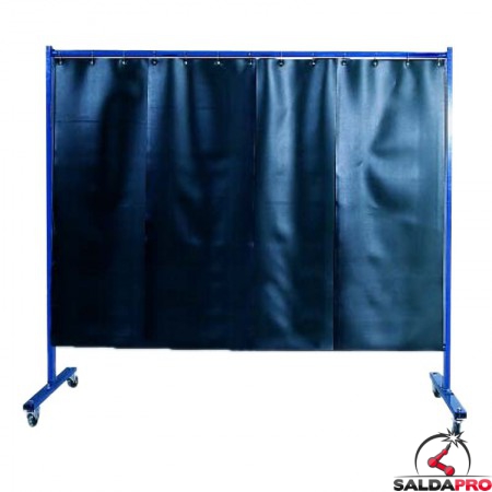 Parete protettiva con tenda a lamelle per saldatura 210x183 cm