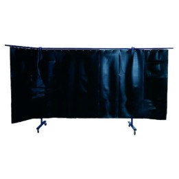Parete protettiva a 3 pezzi con tenda a lamelle per saldatura 380x183 cm