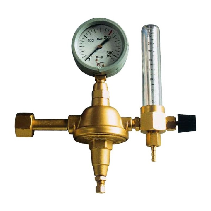 riduttore pressione CO2 argon saldatura mig mag tig con manometro flussimetro