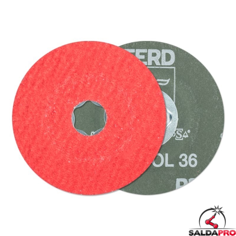 disco fibrato abrasivo ceramico additivato 100-180mm grana 24-120 combiclick