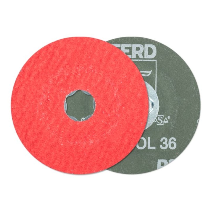 disco fibrato abrasivo ceramico additivato 100-180mm grana 24-120 combiclick
