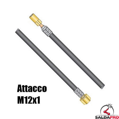 Cavo portacorrente attacco M12x1 per torcia WP-20 saldatura TIG