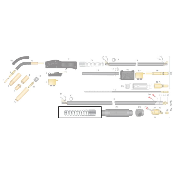 Mollone posteriore per torce modello TW e TRF EURO CONNECTION (10pz)