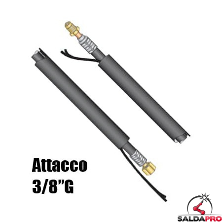 Pacco cavi attacco 3/8"G per torcia WP-26 saldatura TIG