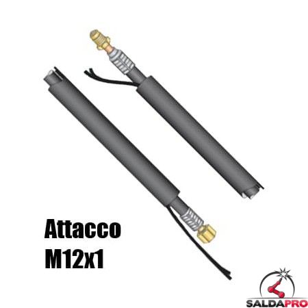 Pacco cavi attacco M12x1 per torcia WP-26 saldatura TIG