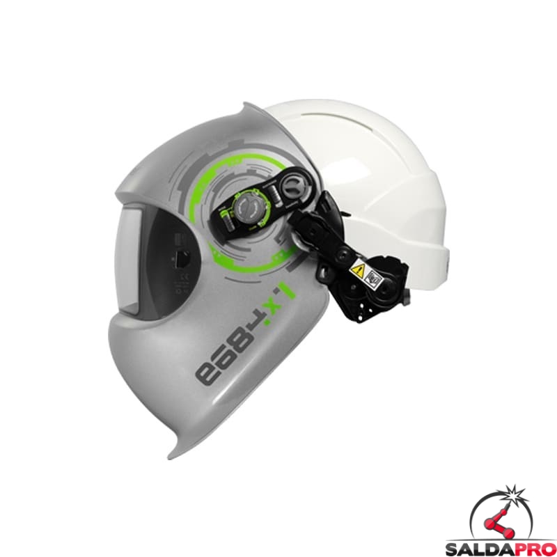 Maschera da saldatura e684 DIN 5-13 con casco