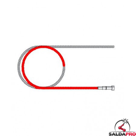 guaina guidafilo rossa rinforzata diametro 1,0-1,2 ricambio torce tw saldatura mig