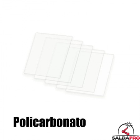 Lastra antiscoria in policarbonato per maschera saldatura (10pz)