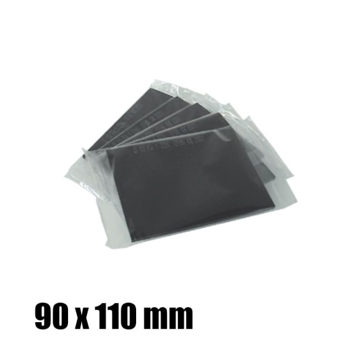 Vetro inattinico 90x110 DIN 9-13 per maschera saldatura (10pz)