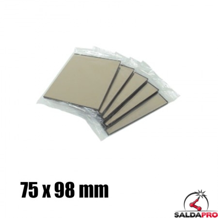 Vetro a specchio 75x98 DIN 9-13 per maschera saldatura (10pz)