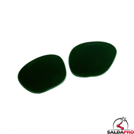 Lenti sagomate verdi DIN 4-6 per occhiali protettivi (10pz)