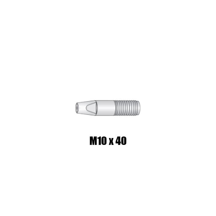 Punte guidafilo M10x40 Ø 0,8-1,6 per torce Serie NL - NW - NCR (10pz)
