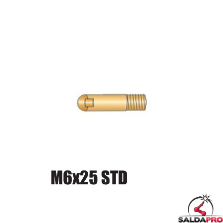 Punta serie M6x25 STD per torcia BZ 15 - Ø 0,6 - 1,2 (10pz)