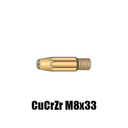 Punta guidafilo CuCrZr M8x33 Ø0,8-1,6 per torce Serie MCF MG MECHAFIN® (10pz)