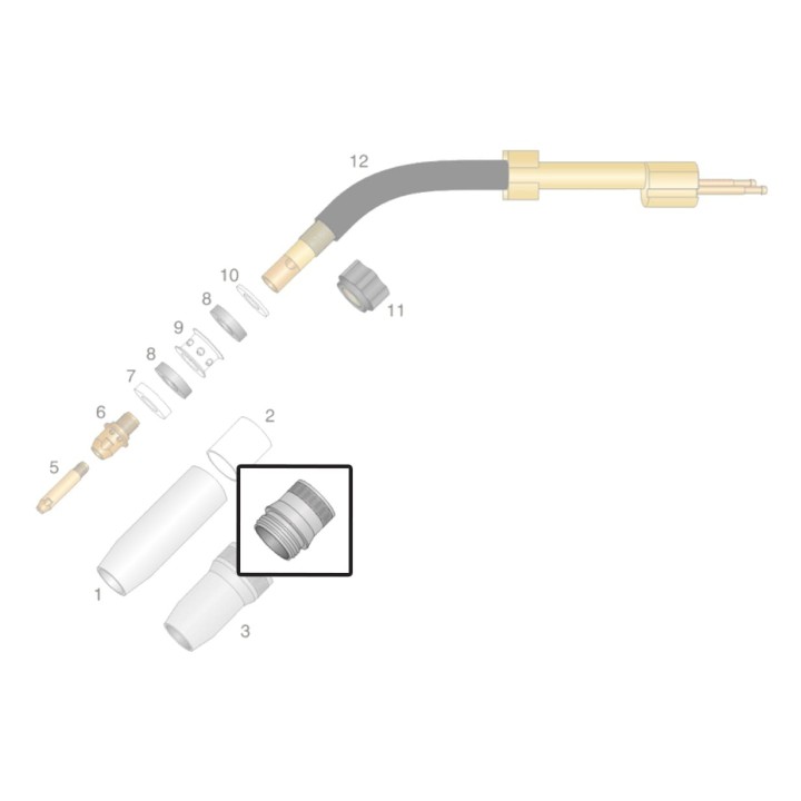 Ugello anteriore Ø19 per torcia OCIM® RM 652 (5pz)