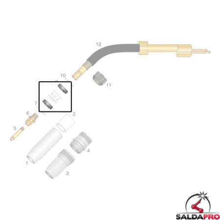 dettaglio guarnizione ricambio torcia ocim rm 652