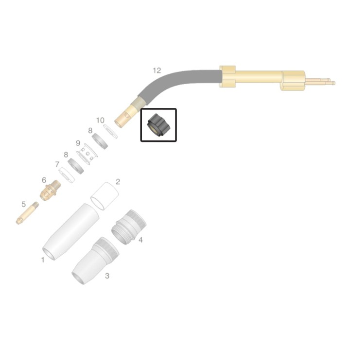 Ghiera corpo per torcia OCIM® RM 652 (10pz)