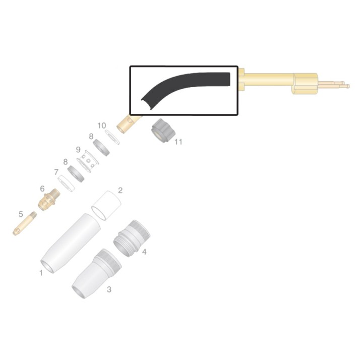 Tubo isolante lancia per torcia OCIM® RM 652 (10pz)