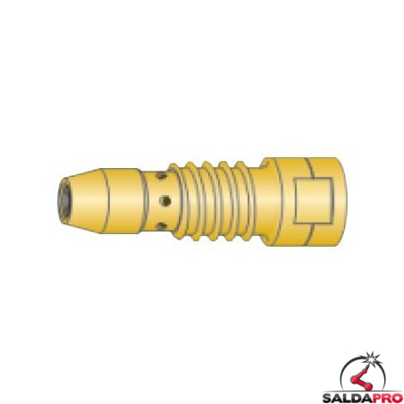 Kit 6 Diffusori Portapunte Per Torcia MIG/MAG 15AK E MB15 – In Rame Zincato Per Saldatura Di Precisione