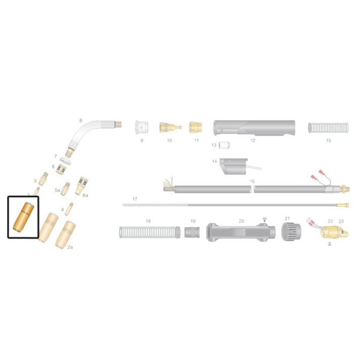 Ugello gas STD Ø13-19 mm torce TRGK® Serie 300A - 350A (10pz)