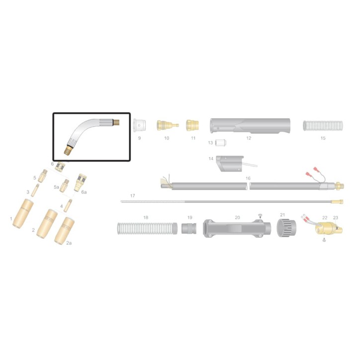 Lancia con collo 60° per torce TRGK® 300A