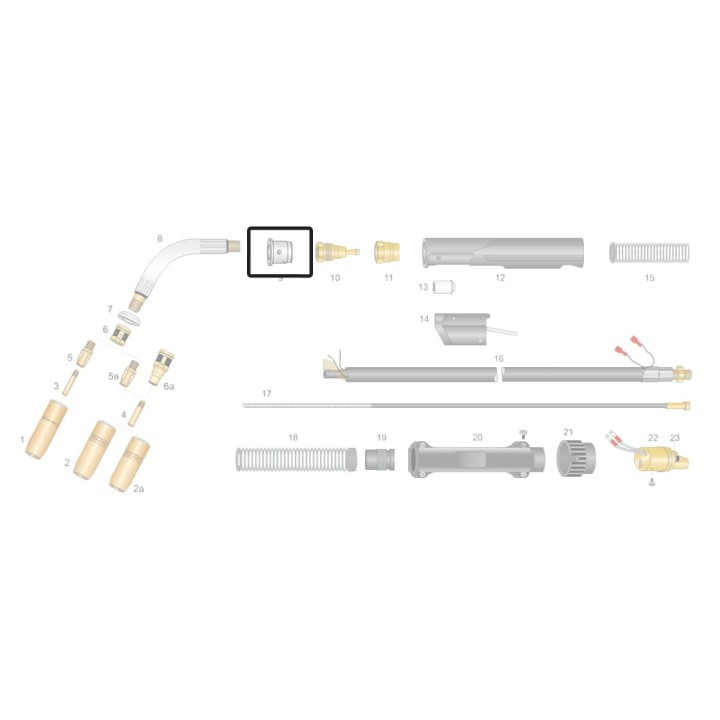 Elemento di supporto per lance torce TRGK® 300A - 400A - 500A