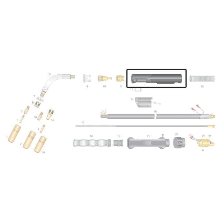Impugnatura completa per torce TRGK® 300A - 400A - 500A