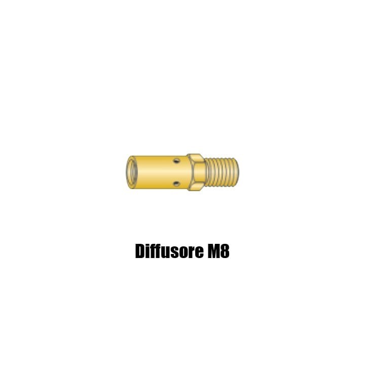 diffusore gas m8 per torce tynos serie tns saldatura filo mig