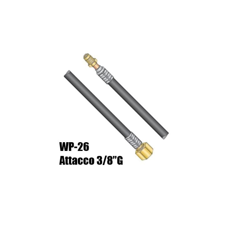 cavo porta corrente attacco 3/8g ricambio torcia wp26 high flex saldatura tig