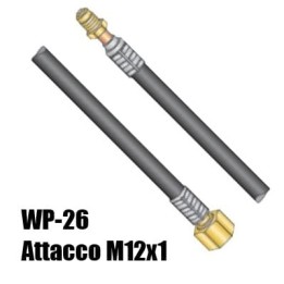 cavo porta corrente attacco m12x1 ricambio torcia wp26 high flex saldatura tig
