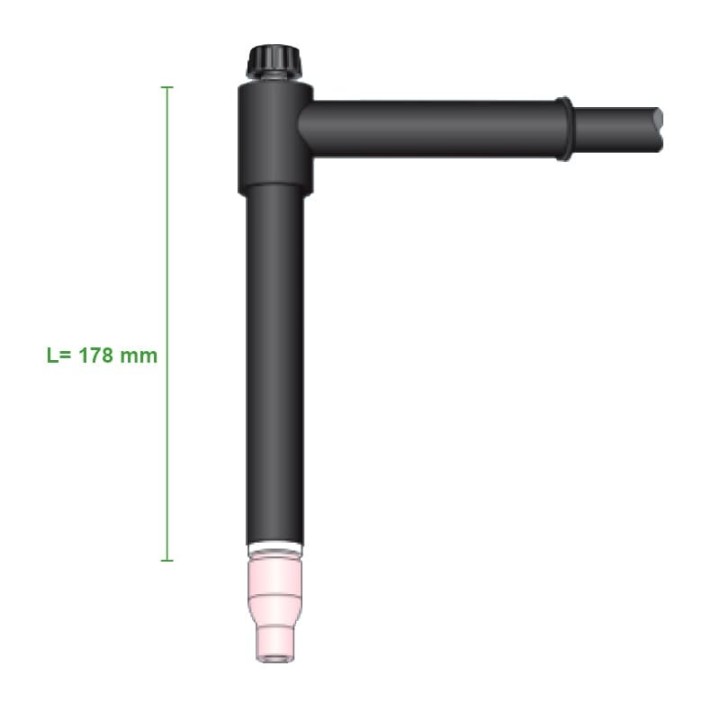 misure torcia completa wp22 ag7 178mm attacco dinse saldatura tig
