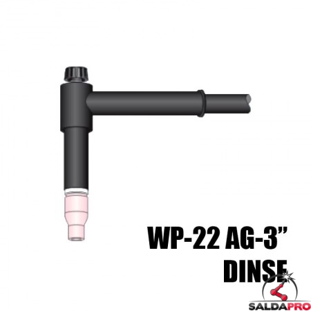 torcia completa wp22g 76mm attacco dinse saldatura tig