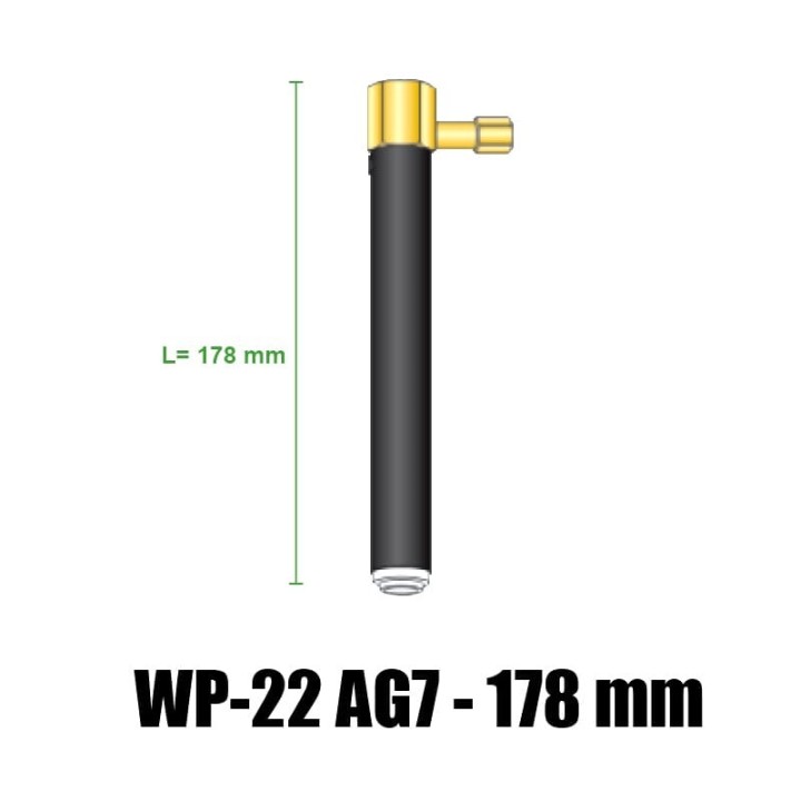 misure ricambio corpo torcia wp22 ag lunghezza 178mm saldatura tig