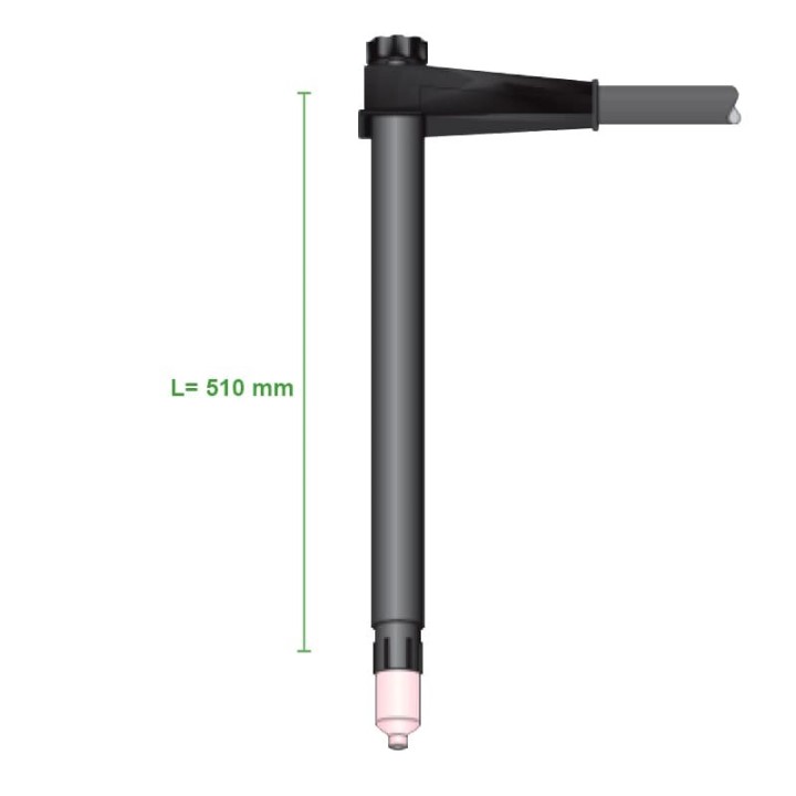 misure torcia competa wp27b 20 pollici 510mm attacco 3/8g saldatura tig