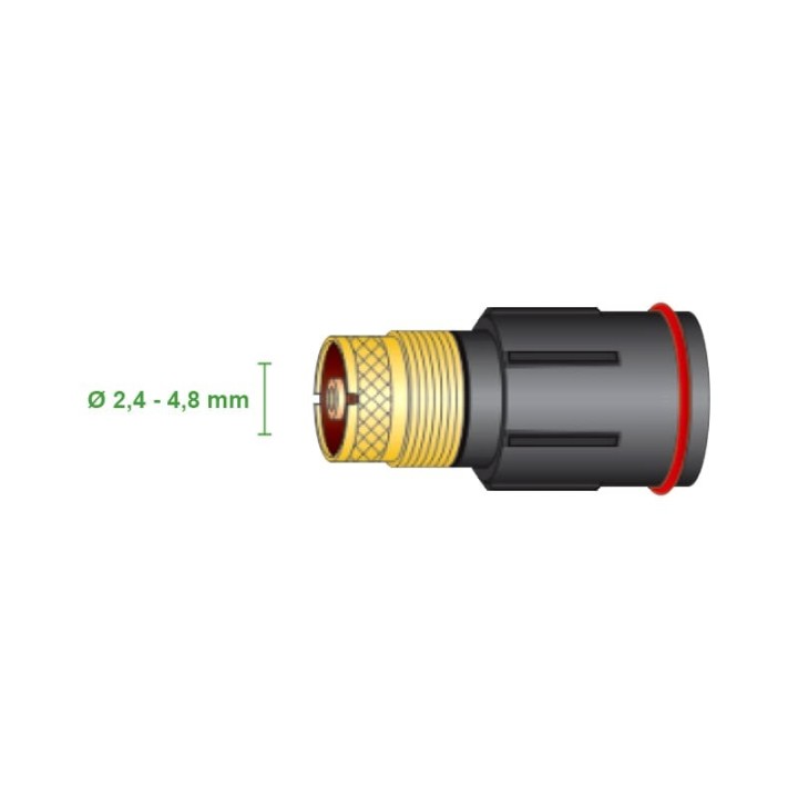 misure porta pinza gas lens 2,4mm 4,8mm ricambio torcia wp27 saldatura tig