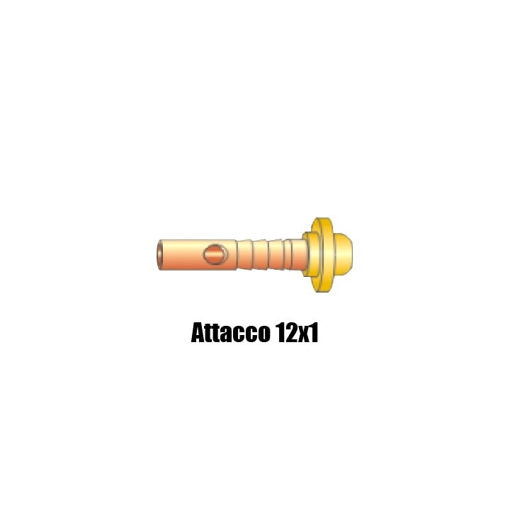 raccordo posteriore femmina attacco 12x1 cavo porta corrente torce wp9 wp17 wp18 saldatura tig