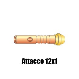 raccordo posteriore femmina 12x1 cavo porta corrente torcia wp26 saldatura tig