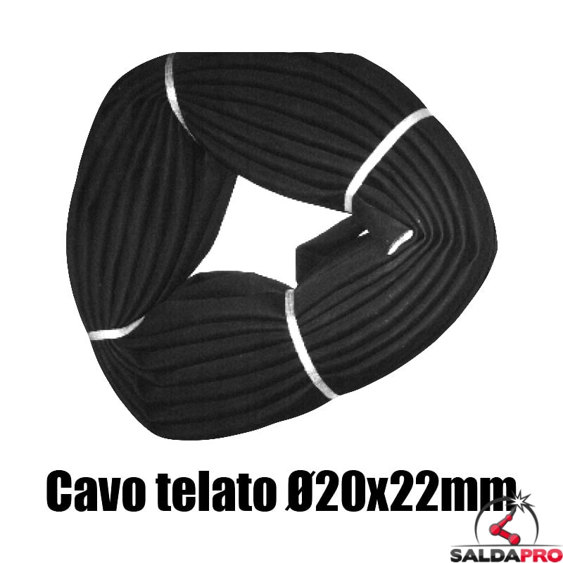 procavo in gomma telato diametro 20x22 mm copertura saldatura