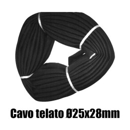 cavo gomma telata diametro 25x28 mm saldatura copertura