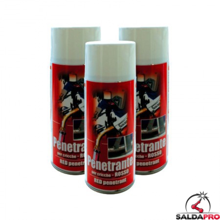 penetrante rosso spray bomboletta 400ml chicche difetti saldatura