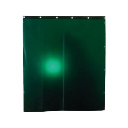 tenda protettiva verde larghezza 140cm schermi saldatura DIN9 ganci fissaggio
