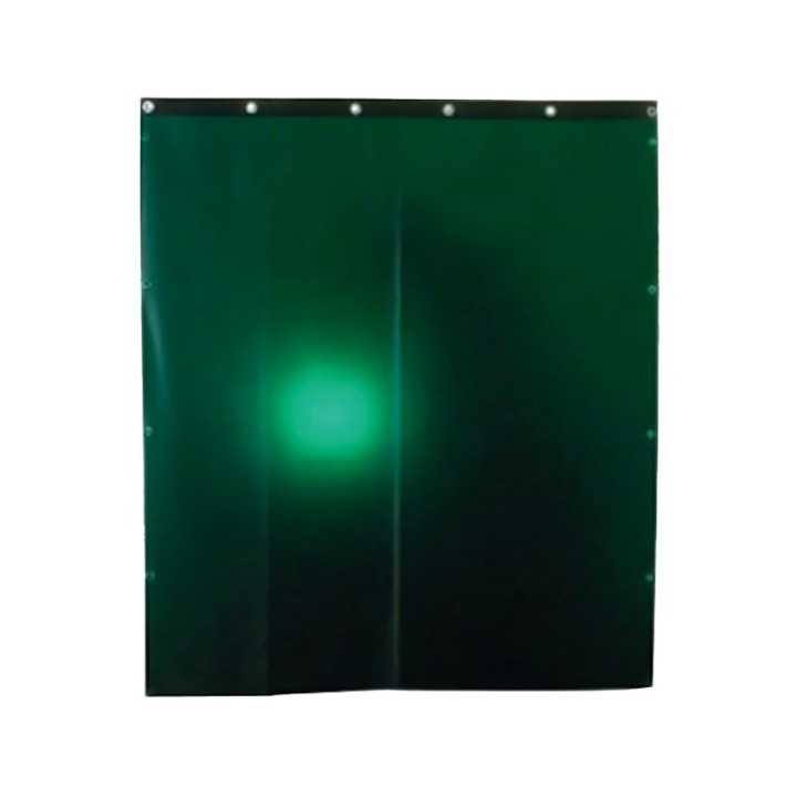 tenda protettiva verde larghezza 140cm schermi saldatura DIN9 ganci fissaggio