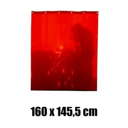 tenda rossa protezione 160x145,5 cm grado protezione DIN 4 saldatura